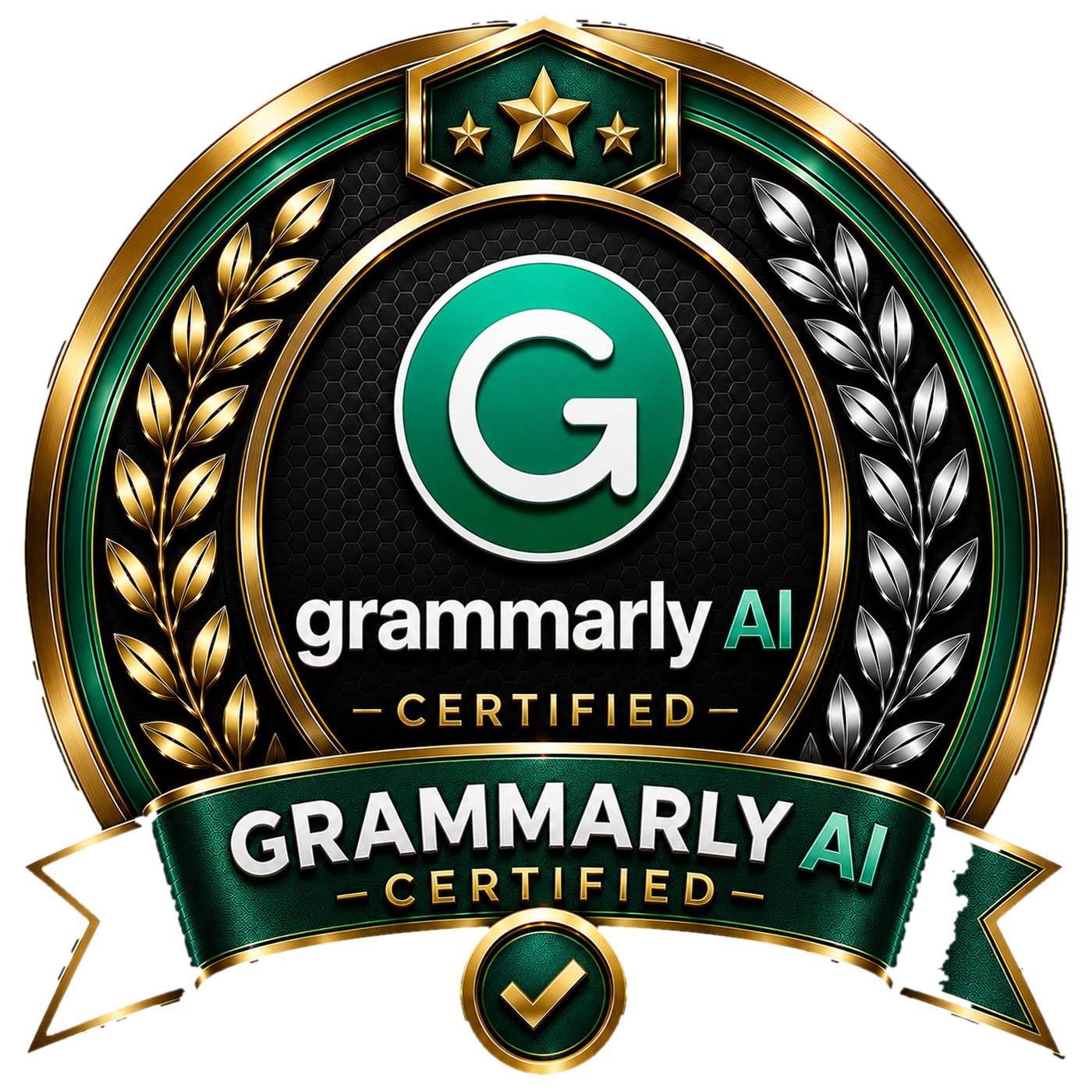 Grammarly AI Certification badge
