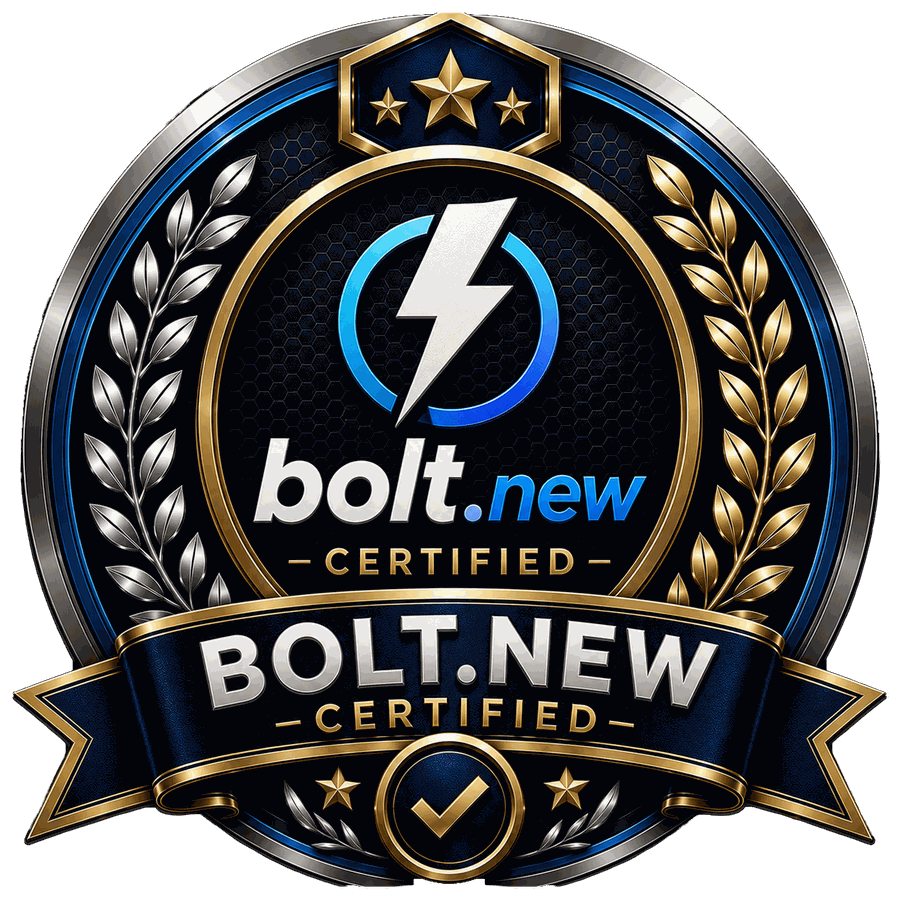 Bolt.new Certification certification badge
